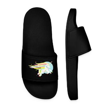 Delicate unicorn in pastel-dreamy & magical - Men’s Pool Sliders - black - Front