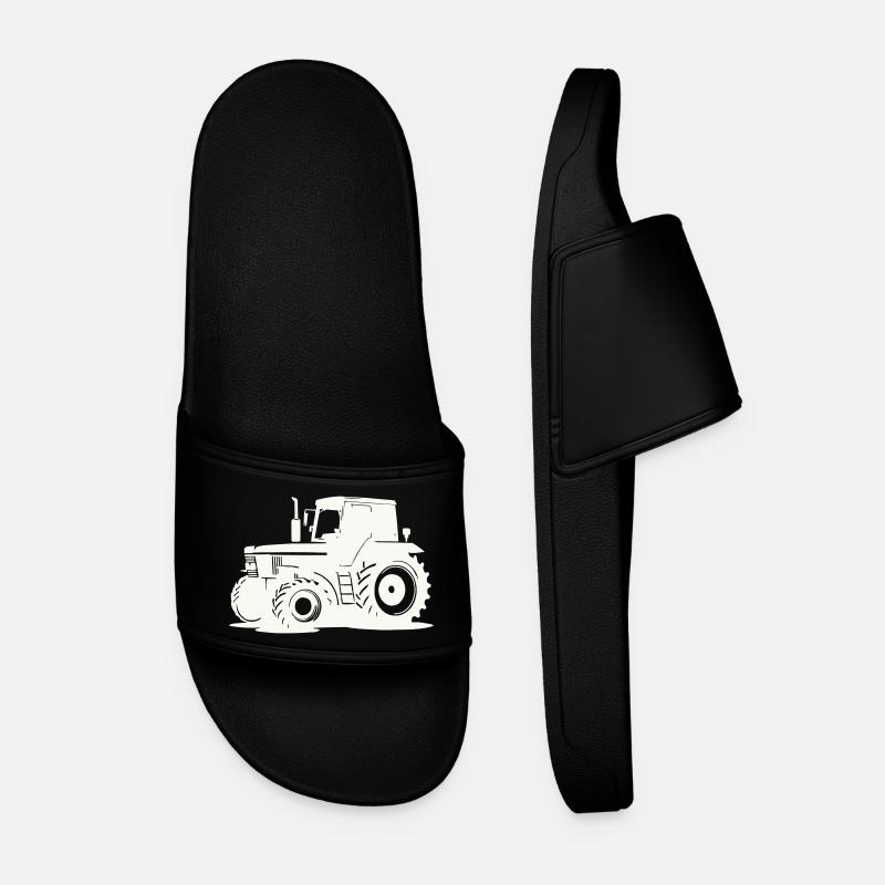 Traktor - Männer Badelatschen - Schwarz