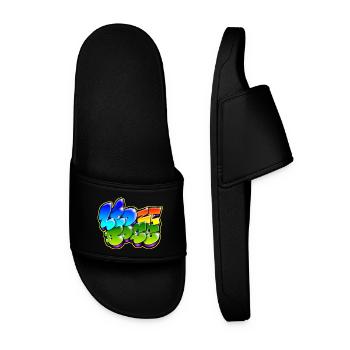 Leo Zeboss Graffiti Name - Men’s Pool Sliders - black - Front