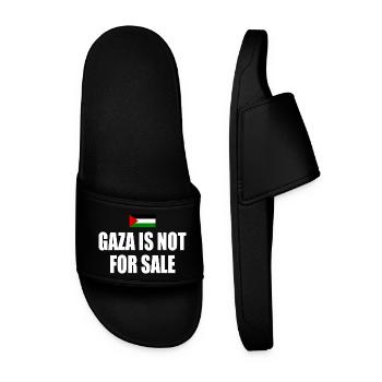 gaza is not for sale - Männer Badelatschen - Schwarz - Vorne