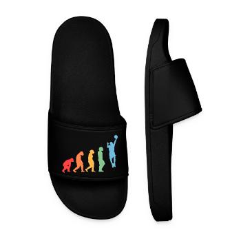 Basketball Players Evolution Basketball - Men’s Pool Sliders - black - Front