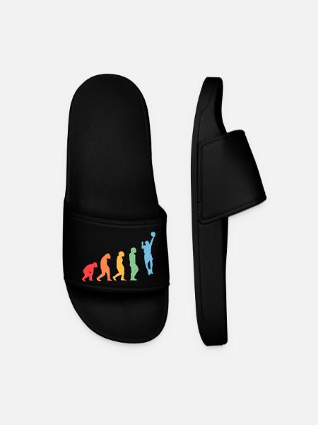 Basketball Players Evolution Basketball - Men’s Pool Sliders - black