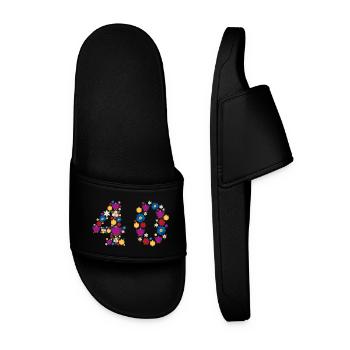 Fleurs 40 - Claquettes Homme - noir - Devant