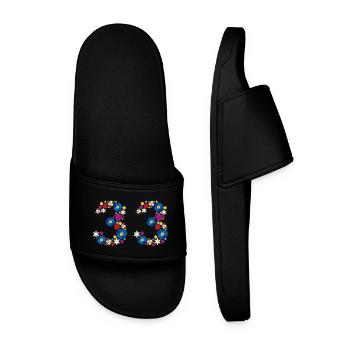 Fleurs 33 - Claquettes Homme - noir - Devant