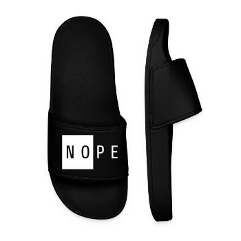 Nope White Gift - Men’s Pool Sliders - black - Front