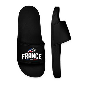 France Tee Tricolor Ball - Männer Badelatschen - Schwarz - Vorne