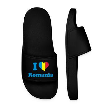 I love Romania - Men’s Pool Sliders - black - Front