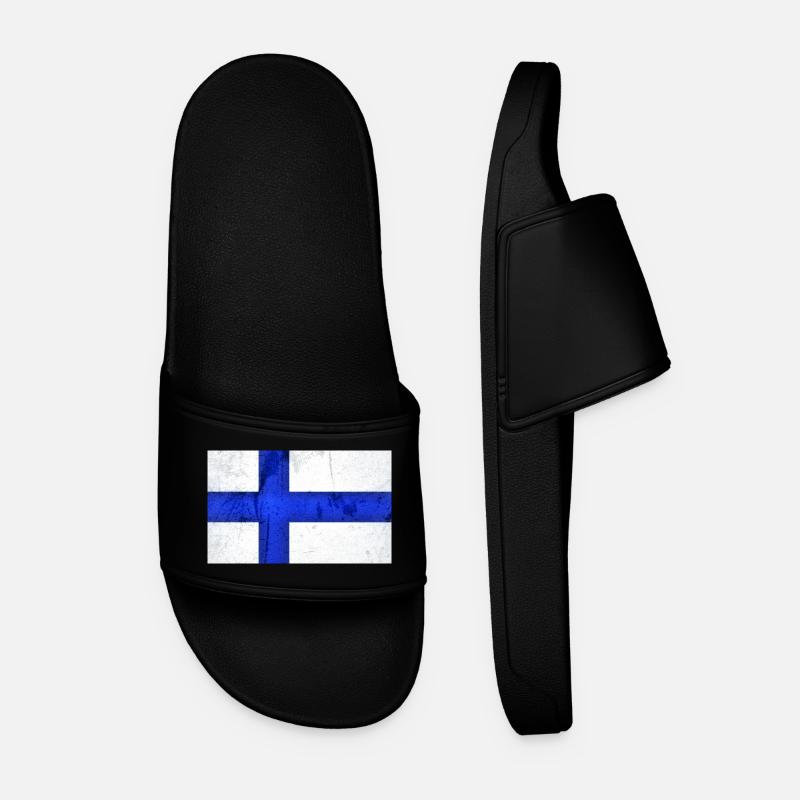 Finnland Flagge - Männer Badelatschen - Schwarz