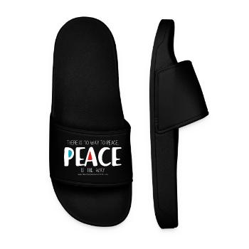 Peace 2 (dunkel) - Männer Badelatschen - Schwarz - Vorne