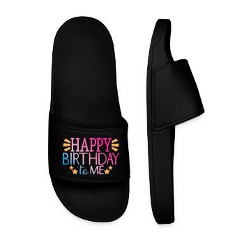 Joyeux anniversaire à moi Cool cadeau de fête d’anniversaire - Claquettes Homme - noir - Devant