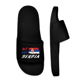 We are Serbia - Men’s Pool Sliders - black - Front