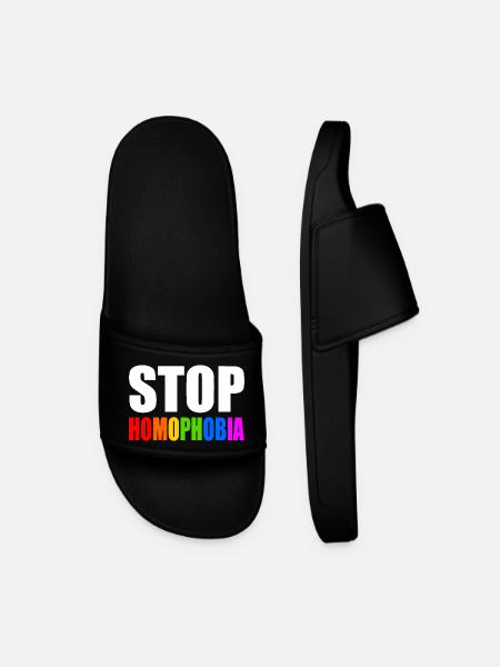 Stop homophobia - Men’s Pool Sliders - black