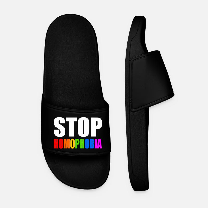 Stop homophobia - Men’s Pool Sliders - black