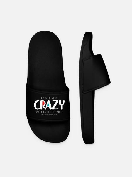 I am crazy (dark) - Men’s Pool Sliders - black