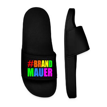 brandmauer - Männer Badelatschen - Schwarz - Vorne