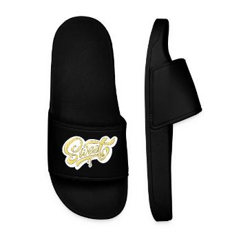 Conception de typographie Sweet Script - Claquettes Homme - noir - Devant