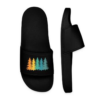 Forest Ranger Retro Gift - Men’s Pool Sliders - black - Front