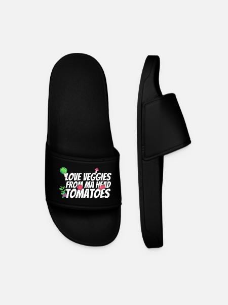 Love vegetables from head to tomato - Men’s Pool Sliders - black