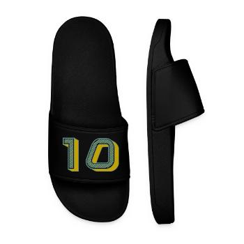 10. 10 YEARS. 10th ANNIVERSARY. 10 YEAR ANNIVERSARY. - Men’s Pool Sliders - black - Front