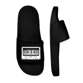 Audio Cassette - Men’s Pool Sliders - black - Front