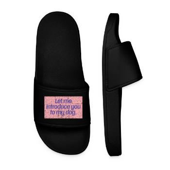 Dog First Impressions - Men’s Pool Sliders - black - Front