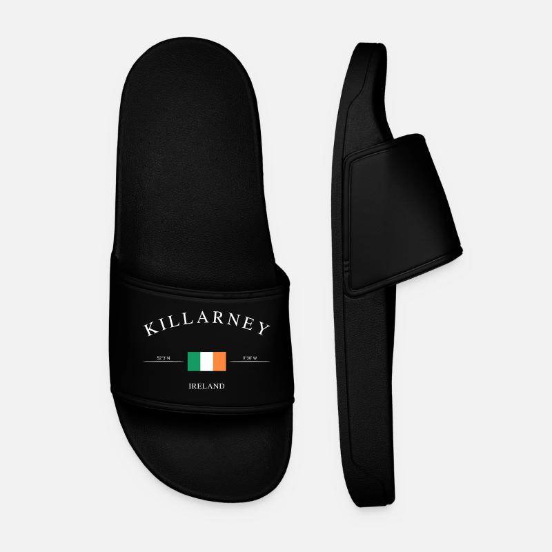 Killarney Ireland – Holiday Souvenir & Gift - Men’s Pool Sliders - black