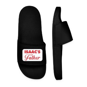 Feierliches Design für Isaacs Vater - Männer Badelatschen - Schwarz - Vorne