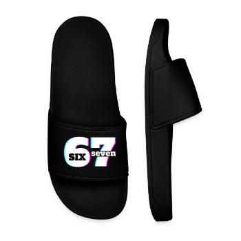 Six Sept 6 7 Meme Fun Design 67 - Claquettes Homme - noir - Devant