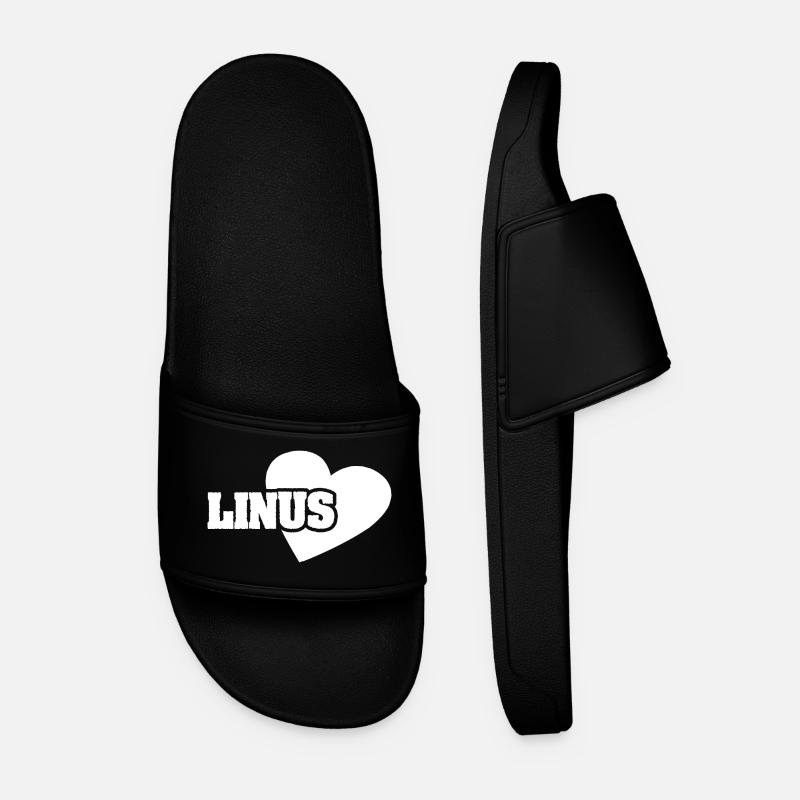 Linus als Gold - Männer Badelatschen - Schwarz