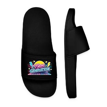 Neon Generation Retro Vibe - Men’s Pool Sliders - black - Front