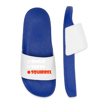 Single Taken Squirrel - Men’s Pool Sliders - royal blue - Front