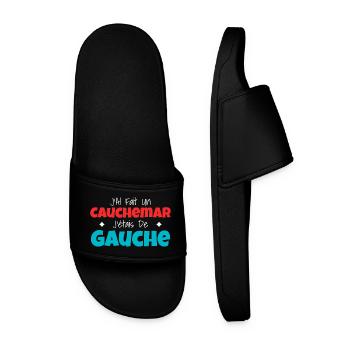 Humour Politique : Cauchemar Gauche Rétro - Claquettes Homme - noir - Devant