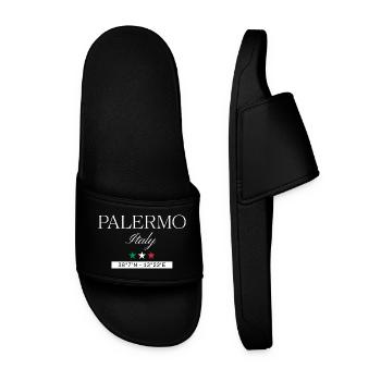 Palermo Italien Souvenir – Reise minimalistisch - Männer Badelatschen - Schwarz - Vorne