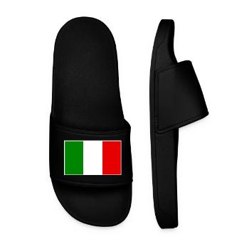Italy Flag - Männer Badelatschen - Schwarz - Vorne