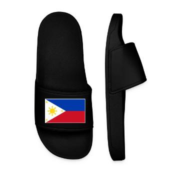 Philippines Flag - Männer Badelatschen - Schwarz - Vorne