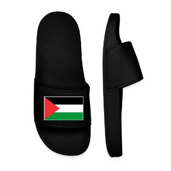 Palestine Flag - Männer Badelatschen - Schwarz - Vorne