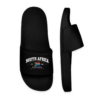 Südafrika - South Africa - Pretoria - Koordinaten - Männer Badelatschen - Schwarz - Vorne