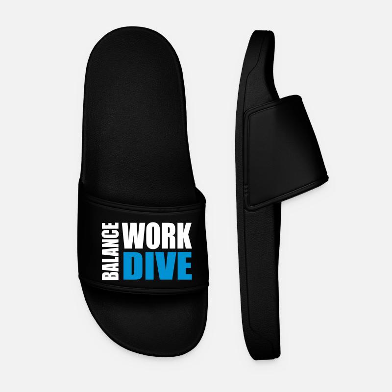 WORKDIVEBALANCE - Männer Badelatschen - Schwarz