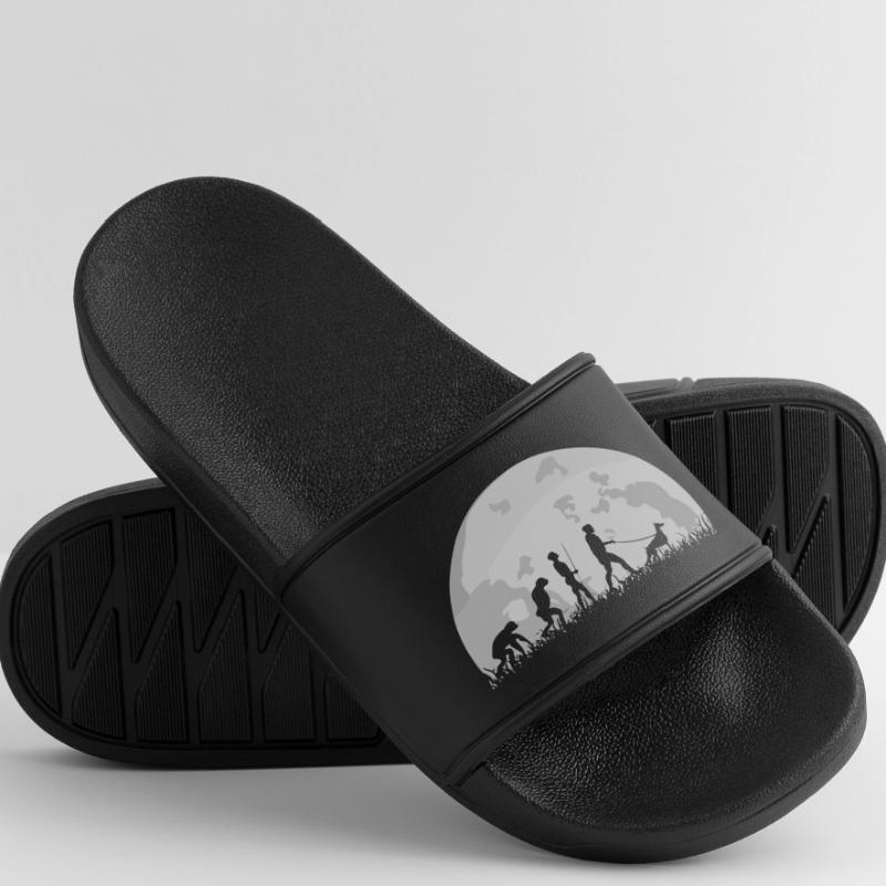Dobermann propriétaire de chien Evolution Lune Silhouette Claquettes Homme