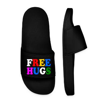 Free hugs - Men’s Pool Sliders - black - Front