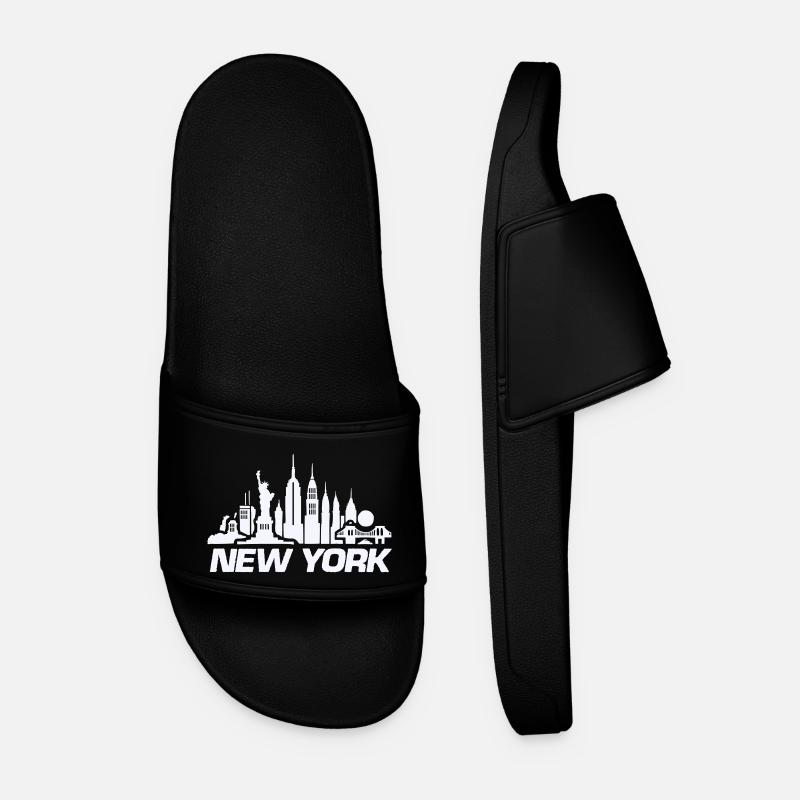 new york skyline ny - Männer Badelatschen - Schwarz