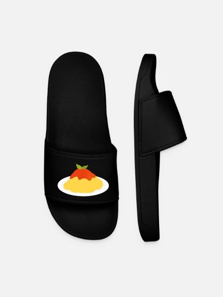 spaghetti with tomato sauce - Men’s Pool Sliders - black
