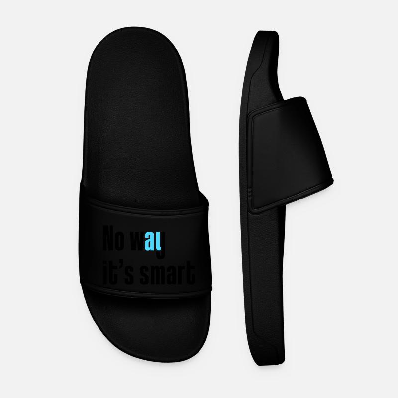 No way it's smart - Men’s Pool Sliders - black