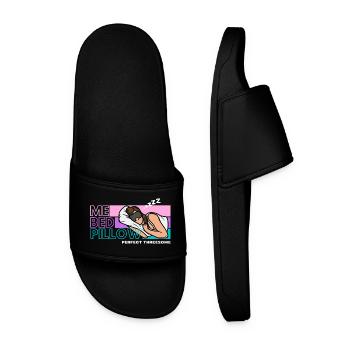 Moi lit oreiller rêve illustration - Claquettes Homme - noir - Devant