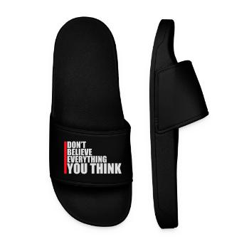 Ne croyez pas tout ce que vous pensez en disant la sagesse - Claquettes Homme - noir - Devant