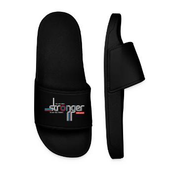 Stronger than you think – Retro Typo - Men’s Pool Sliders - black - Front