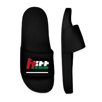 Free Palestina - Men’s Pool Sliders - black - Front