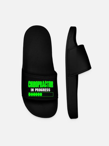 Physiotherapist Chiropractor Physiotherapy - Men’s Pool Sliders - black