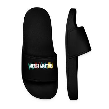 MERCI. MERCI MAÎTRE. CADEAU MAÎTRE. VACANCES. ÉTÉ. - Claquettes Homme - noir - Devant