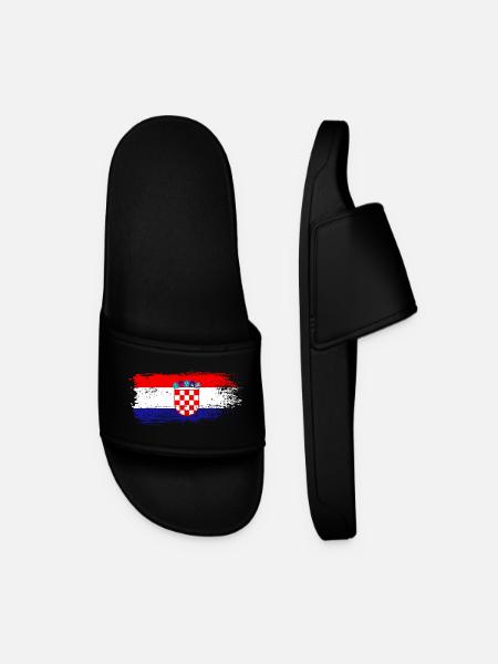 Drapeau de la Croatie - Claquettes Homme - noir